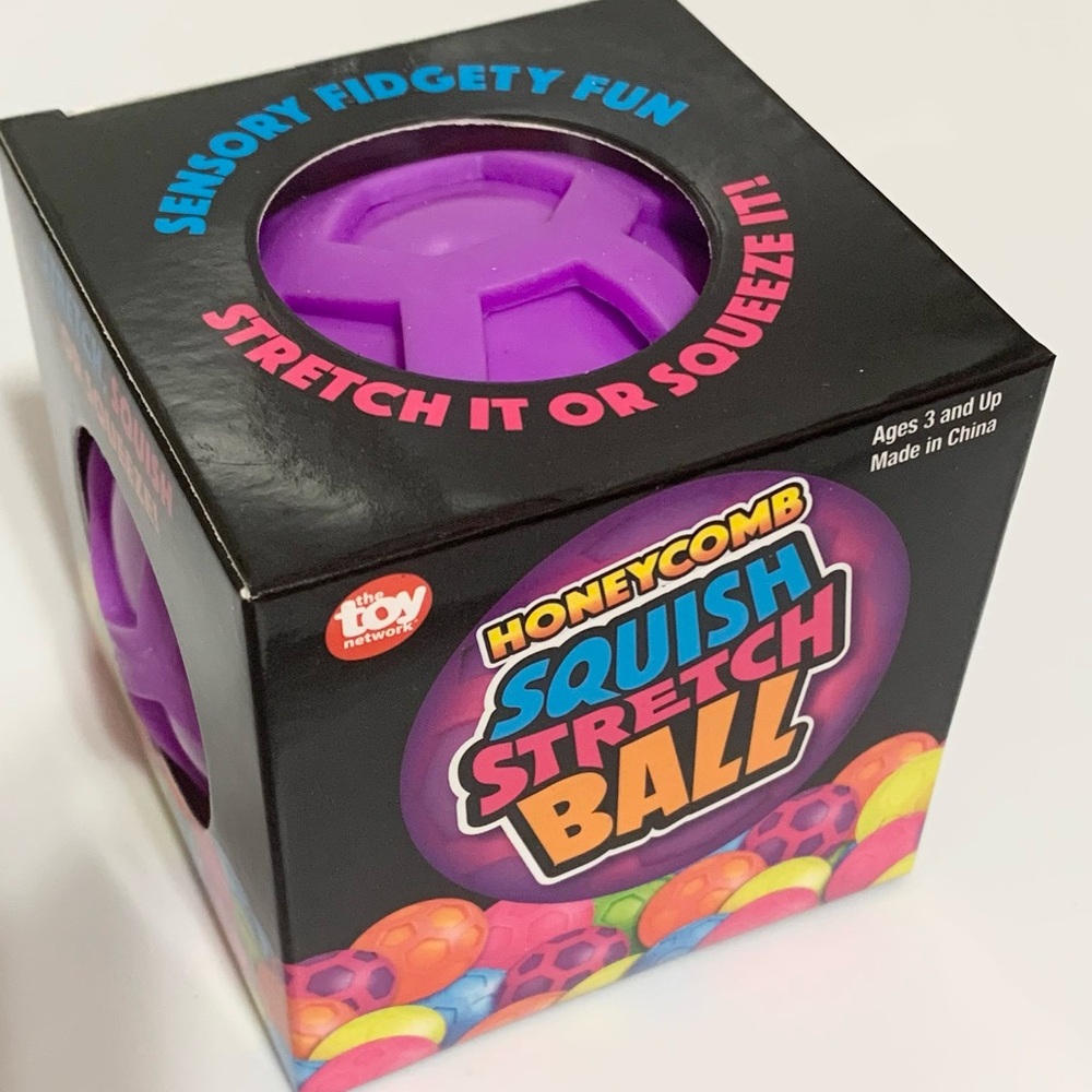 Honeycomb Squishy Stretch Ball NEW PURPLE